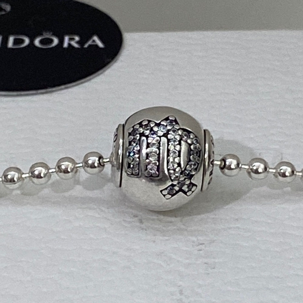 Pandora Essence Collection Silver W/CZ Virgo Charm